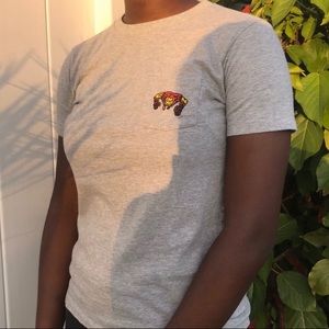 uniqlo iron man patch pocket shirt